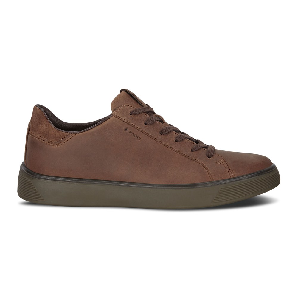 ECCO Mens Sneakers Brown - Street Trays - NJI-076539